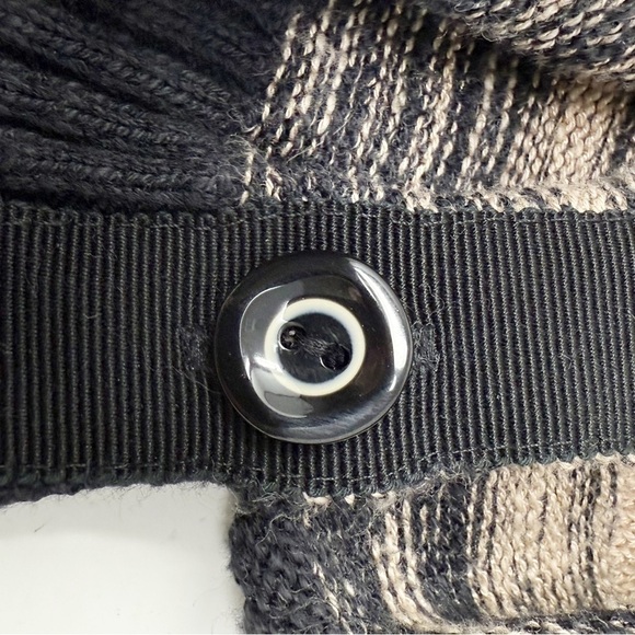 ANTHROPOLOGIE MOTH Women’s Black Beige Ombré Striped Button Up Cardigan Size M - Picture 8 of 8